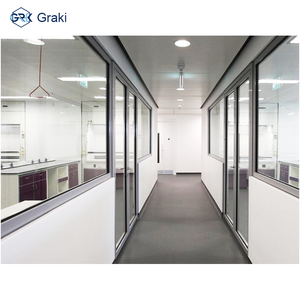 Graki 3H Modern Çerçeveli Çelik Cam Bölme Duvarı, Yangına Dayanıklı Buzlu Oda Bölücü, Yüksek Etkili Ses Yalıtımı ile - Product Image 3