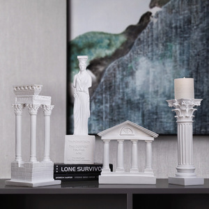 Nordique créatif maison salon entrée cave à vin modèle ornements noë<span class=keywords><strong>l</strong></span> résine grec colonne romaine Sculpture - Product Image 3