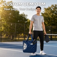 Sac de transport pour pickleball avec logo personnalisé, poche pour raquette, grande capacité, sac de sport pour le terrain et les voyages