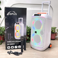 Speaker DJ Party Bluetooth SZ-D602, Mic Nirkabel Ganda, Bass Super 60W Asli, Lampu RGB, Karaoke Portabel, Speaker BT Outdoor