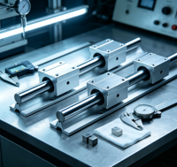 Rail de guidage linéaire REALMAX D-25 SBR UU LUU, diamètre 12 mm, série SBR, rail de support en aluminium pour machines à mouvement linéaire CNC