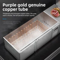 Réfrigérateur sous comptoir en acier inoxydable YINZHENG 1,2 m, réfrigérateur commercial pour plan de travail, table de préparation de cuisine avec étagères réglables