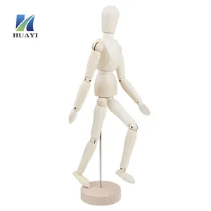 HUAYI Manikins Modell Brillen halter Ständer Spielzeug Holz flügel Chun Holz Dummy Joinet Holz schaufenster puppen Handgemachtes Modell Poliert