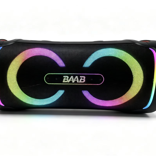 Dual-Driver Wireless BT Karaoke Speaker Mic Stereo Deep Bass HIFI Woofer LED Light Home Theatre 40W Party DJ Active