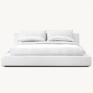 Juegos de dormitorio de Hotel Villa dormitorio de lujo moderno y sencillo cama de matrimonio <span class=keywords><strong>Cal</strong></span> cama <span class=keywords><strong>king</strong></span> funda de lino extraíble cama para dormir tamaño <span class=keywords><strong>king</strong></span> - Product Image 2