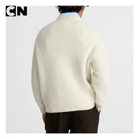 Pull en laine d'alpaga douce et luxueuse à col rond, personnalisé avec logo, pour homme, tricoté décontracté, chaud, pour l'hiver, vente en gros par le fabricant