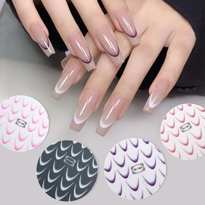 Autocollants d'Ongles Dégradés Colorés pour French Manucure, Forme Amande, Décalcomanies d'<span class=keywords><strong>Art</strong></span> Ongulaire, Accessoires, Faux Ongles French à Coller - Product Image 5