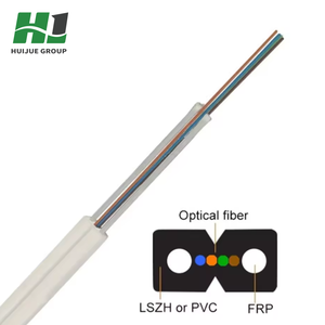 Câble de branchement FTTH autoportant HJ <span class=keywords><strong>2</strong></span> fibres, avec fil d'acier, multimode/monomode, protection IP67, certifié CE pour installation aérienne - Product Image 6