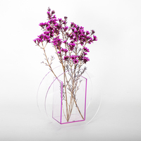Vase à fleurs personnalisé en acrylique et plexiglas, nouveau produit, décoration de maison, moderne et transparent