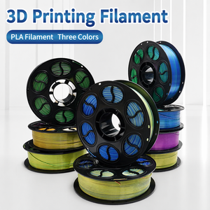 Filamento de Impresión 3D PLA Seda Tricolor de Alto Brillo, Baja Deformación, Material para Impresora 3D, 1.75mm 1KG, Suministros de Impresión PLA Ecológicos - Product Image 1
