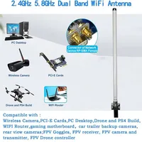Antenne WiFi double bande 2,4G/5,8G à gain élevé 12dBi pour routeur passerelle Comfast Rocket M5