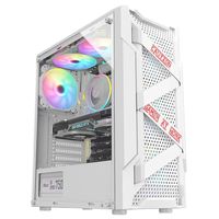 Boîtier PC Gamer TAITAN Pro ATX/Micro-ATX/Mini-ITX Mid Tower avec fenêtre latérale, 7 emplacements PCI, support pour carte graphique de 320 mm