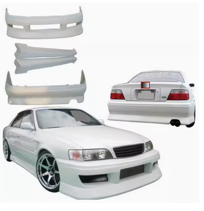 JZX100 チェイサー FINAL KONNEXION FIRST CONTACT Series フロントバンパースポイラー ファイナルコネクション ファイコネ エアロ 外装品 Toyota Chaser JZX100 FINAL KONNEXION 4-Piece Set - Sporty Bodykit