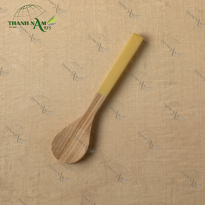 Venta al por mayor de accesorios de cocina de bambú duraderos, utensilios de ensalada de brillo dorado, vajilla para servir la cena, restaurante - Product Image 4