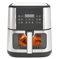 Friteuse numérique multifonctionnelle à réglage intelligent de la température 9L10L sans huile pour fenêtre visuelle ACIER INOXYDABLE