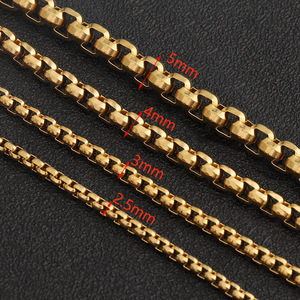 โซ่ไข่มุกทรงสี่เหลี่ยมคางหมูชุบสแตนเลสสำหรับทำสร้อยข้อมือ H1736 - Product Image 2