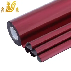 JINSUI High Quality Red Metallic Color Matte PET Hot Stamping Foil For Pvc Panel