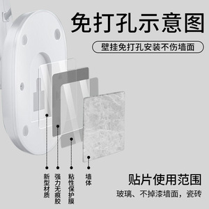 Wall Mounted Fan 7.0-9.9 In High Velocity Mechanical Control Electric Power For Living Room Dorm Kitchen Office Bathroom - Product Image 2