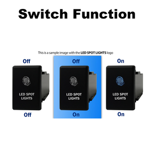 Dash 12V 3A Blau Weiß SPOT Licht EIN-Aus Druckknopf schalter für Isuzu DMAX D-Max 2020 MU-X 2021 Mazda BT50 BT-50 2020 - Product Image 2