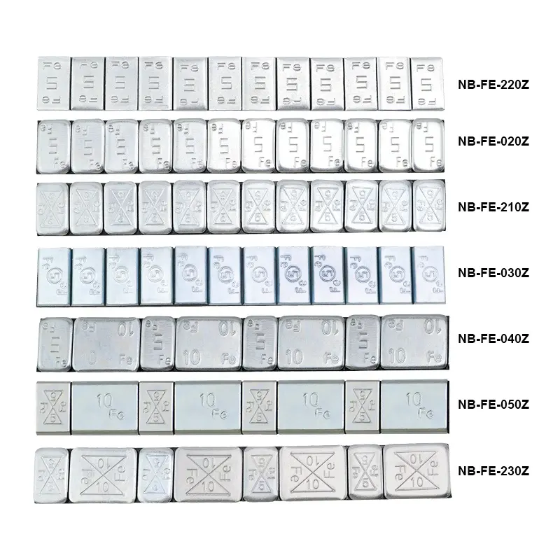 Zinkbeschichtung 5 g/10 g Kleber Fe-Radgewichte Kleberstahlrad Ausgleichsgewicht für Stahllegierungsrad 60 g Ausrichtungsblock