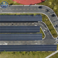 Structure en acier préfabriquée pour abri de voiture, garage, abris de voiture communautaires, stations de recharge partagées, parkings à énergie solaire