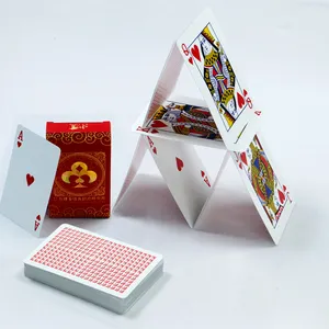 Customized printed full color gold foil poker cards high quality custom Holographic Laser advertising playing cards with case