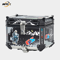 Boîte arrière de moto en alliage épais, compartiment intérieur rembourré, étanche, personnalisable pour marque privée OEM, étui de rangement pour scooter