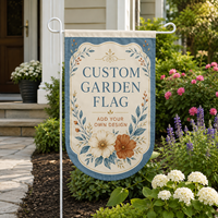 Drapeau de jardin personnalisé, drapeau décoratif extérieur pour la maison, la pelouse, le jardin, la décoration de fête