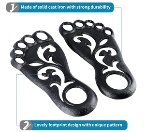 Coppia di impronta di pietra di lancio in ghisa Flagstone piedi decorativi trampolino di lancio <span class=keywords><strong>per</strong></span> <span class=keywords><strong>giardino</strong></span> passerella letto di fiori - Product Image 4