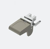 RDEKONO Poignée d'extraction Schroff Forme 1 Haut Bas Gris Noir pour Subracks PCB