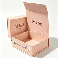 Boîte d'alignement magnétique transparente avec logo personnalisé, en carton ondulé rigide recyclable, emballage dentaire écologique, boîte pour appareil orthodontique