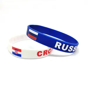 Silicone Bracelets Custom Bulk Usa Custom Logo Rubber Flag Bracelet Custom Wrist Band Silicone Wristband