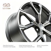 Jantes forgées directes usine, géométrie Y fendue angulaire, face usinée brillante, finition Gunmetal, design sportif