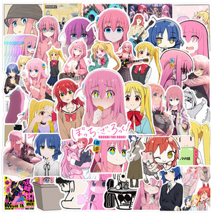 50 pz/borsa rimovibili adesivi in vinile a prova di acqua per gli appassionati di Anime <span class=keywords><strong>BOCCHI</strong></span> il computer portatile decorazione per Skateboard per chitarra - Product Image 2