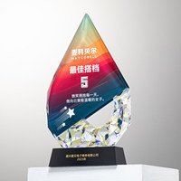 Trophée de récompense en cristal personnalisé avec design gratuit