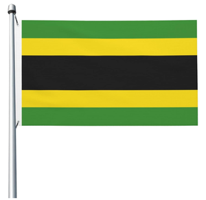 Bandera de <span class=keywords><strong>Jamaica</strong></span> Personalizada al por Mayor, Nuevo Diseño, 3x5 Pies, Bandera de Poliéster de Alta Calidad para Interiores y Exteriores - Product Image 1