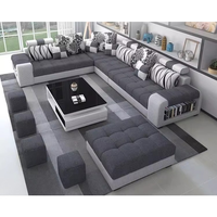 Chinesischer Hersteller: Klassisches 7-Sitzer-Sofa-Set aus Leder für Wohnzimmer – Modernes Apartment-Mall-Sofa mit Schwammfüllung