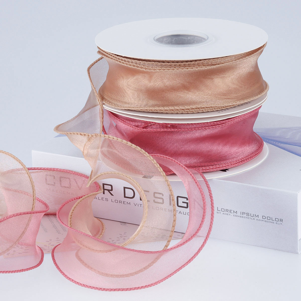 Gift Ribbon 40mm Wavy Coiled Silk Thread Fishtail Yarn Curled Organza Ribbon Cake Handcrafted Gift Box Bow Decoration