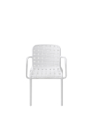 Chaises de jardin en plastique H-752A avec accoudoirs, empilables, design moderne pour la restauration en plein air et les restaurants
