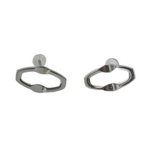 Geometric <b>Stud</b> Earrings Stainless Steel Minimalist Unisex Fashion Jewelry <b>For</b> <b>Men</b> And Women - Product Image 5