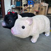 Modèle d'animal réaliste animatronique électrique de parc d'attractions, modèle de cochon en métal pour parcs à thème, centres commerciaux, parcs d'aventure