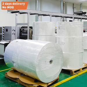 Rouleaux d'étiquettes autocollantes en papier semi-brillant thermofusible, 80g/m2, 1535mm, fournitures directes d'usine - Product Image 1