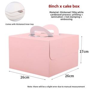 Manufacturer Portable Candy White <b>Card</b> Colorful Gift Pastry Paper <b>Box</b>, Custom Cake <b>Box</b> Packaging - Product Image 2