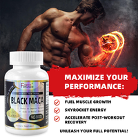 Complément alimentaire personnalisé à base de racine de maca noire pour hommes, améliore l'énergie, capsules de vitalité masculine à base de maca noire, pilules pour l'agrandissement du pénis