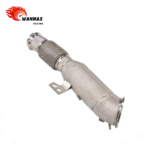 Downpipe in Acciaio Inox ad Alte Prestazioni per Motore <span class=keywords><strong>BMW</strong></span> B58 3.0T - Tubo Anteriore con Connessione a Giunto Sferico, Opzione Catalizzatore ad Alto Flusso - Product Image 5