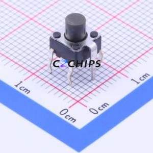 SKHHQWA010 Tactile Switch Through hole Component (THT),6x6mm Switch Single Pole Single Throw Round Button Through Hole 6mm - Product Image 1