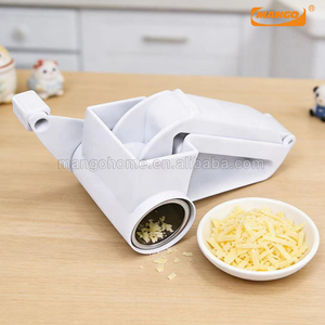 Râpe à fromage manuelle rotative blanche en acier inoxydable pour fromages durs, chocolat et noix - Outil de cuisine - Product Image 6