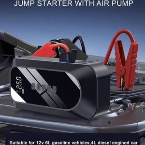 12V Emergency <b>Battery</b> Booster 150psi Portable Wireless Digital Display Tyre <b>Pump</b> Tire Inflator Car Jump Starter With Power Bank - Product Image 6