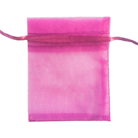 Sac à cordon en maille Cadeau accepter taille personnalisée Couleur personnalisée Pochette à bijoux promotionnelle en organza transparent transparent