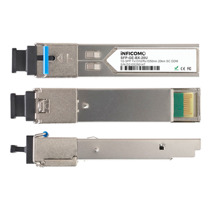 1.25G bidi 20km 1310nm/1550nm SC nối wdm GBIC sợi thu phát quang SFP mô-đun - Product Image 1